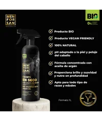 Dry shampoo with argan oil for horses 1L | Menforsan