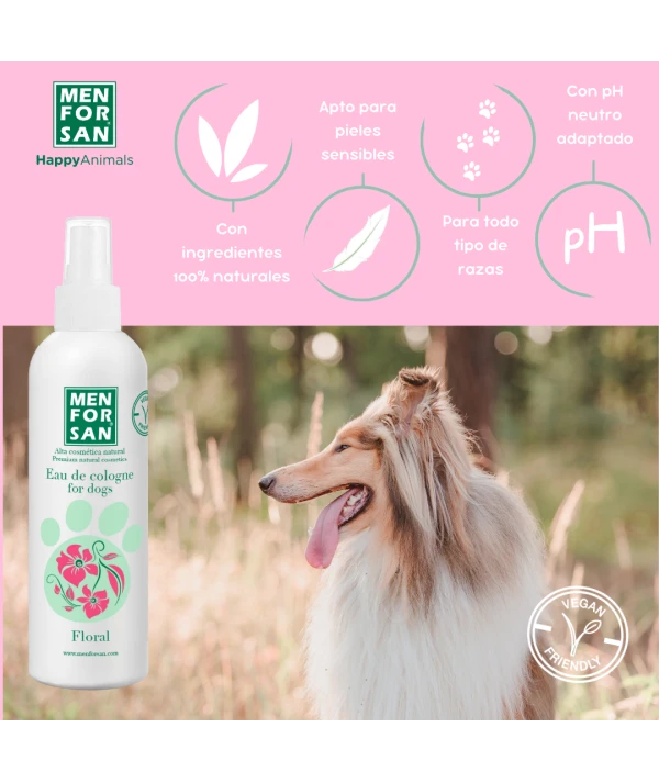 Agua de colonia para perros 125ml | Fragancia Floral | Menforsan