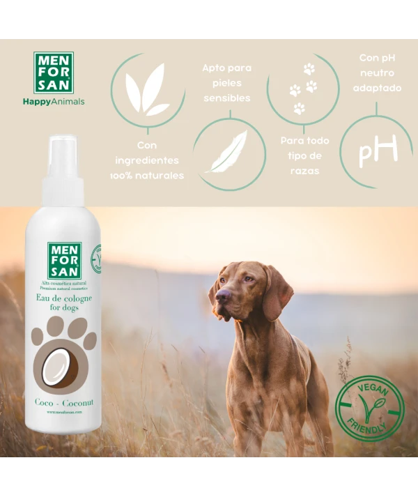 Eau de cologne coconut for dogs 125ml | Menforsan