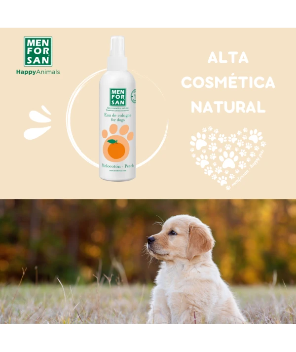 Agua de colonia para perros 125ml | Fragancia Melocotón | Menforsan