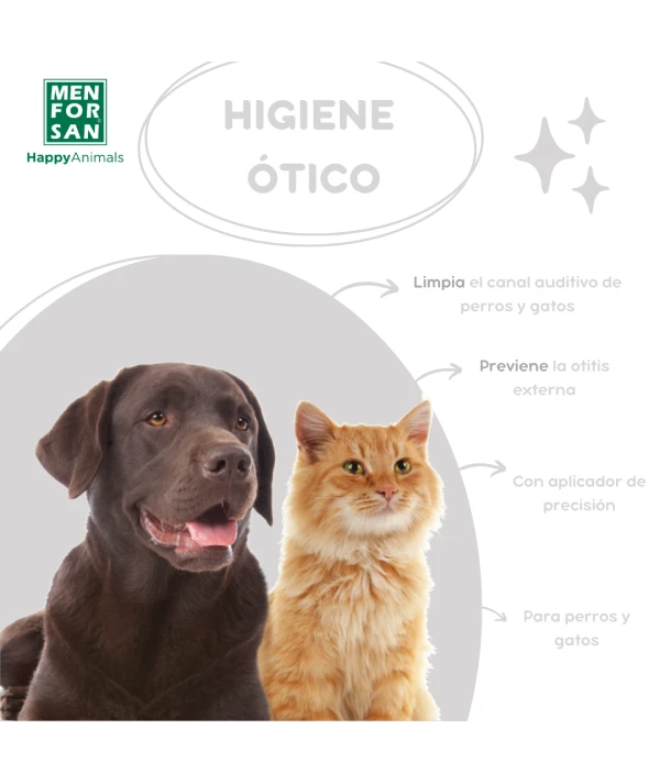 Limpiador de orejas para perros y gatos | Menforsan