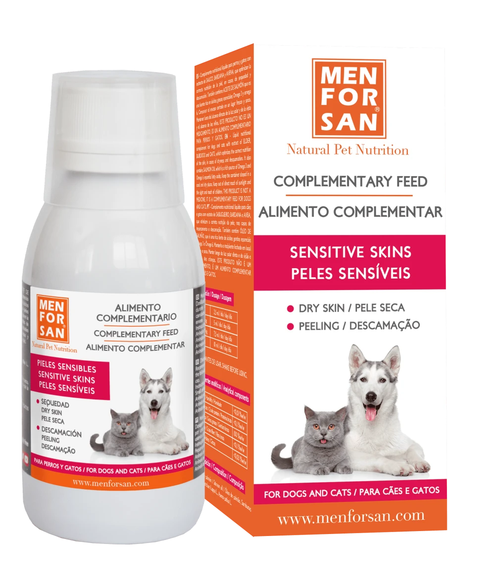 Complementary feed sensitive skin for dogs 120ml | Menforsan