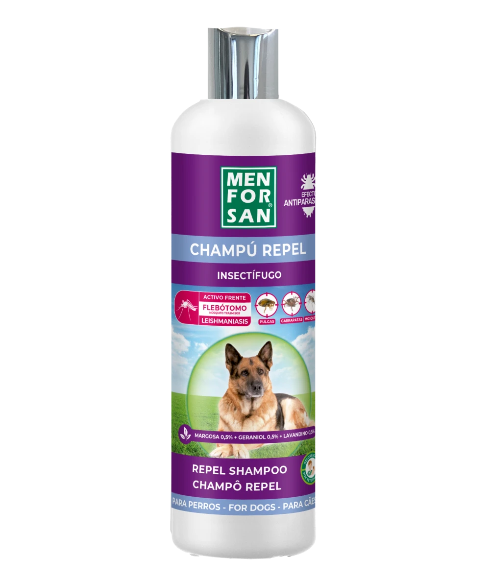 Champú Anti Insectos 300ml para perros | Elimina todos los insectos en un lavado | Menforsan