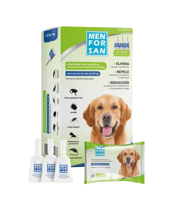 MENFORSAN® Pipetas antiparasitarias para perros de más de 25kg