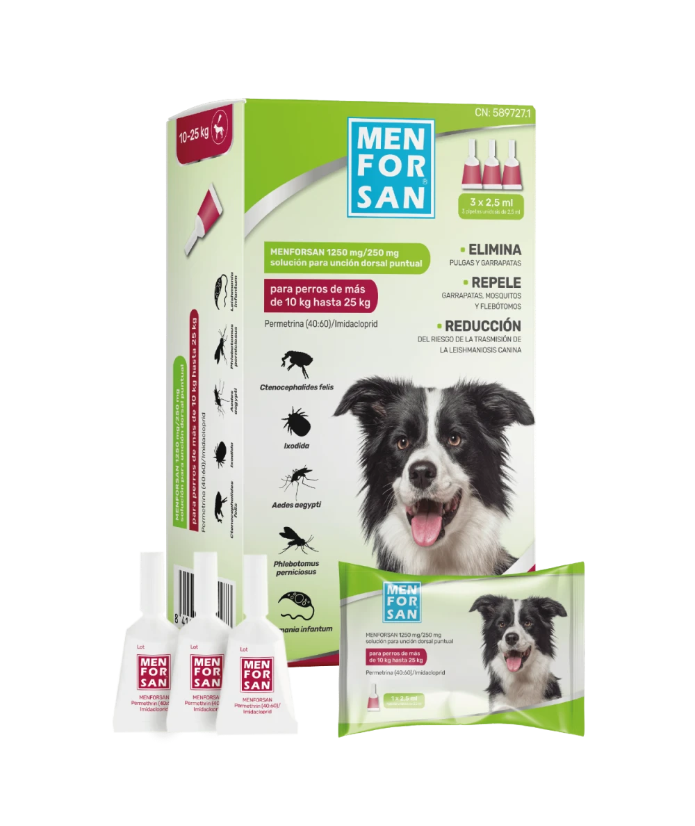 MENFORSAN® Pipetas antiparasitarias para perros de 10 a 25kg