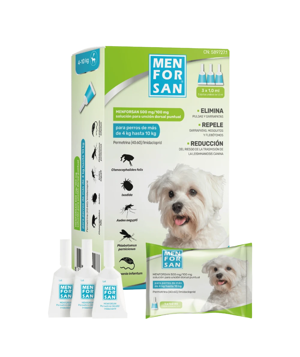 MENFORSAN® Pipetas antiparasitarias para perros de 4 a 10kg