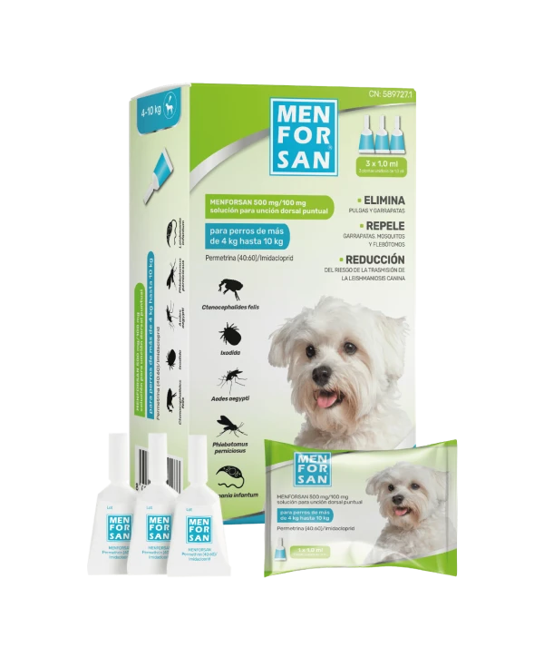 MENFORSAN® Pipetas antiparasitarias para perros de 4 a 10kg