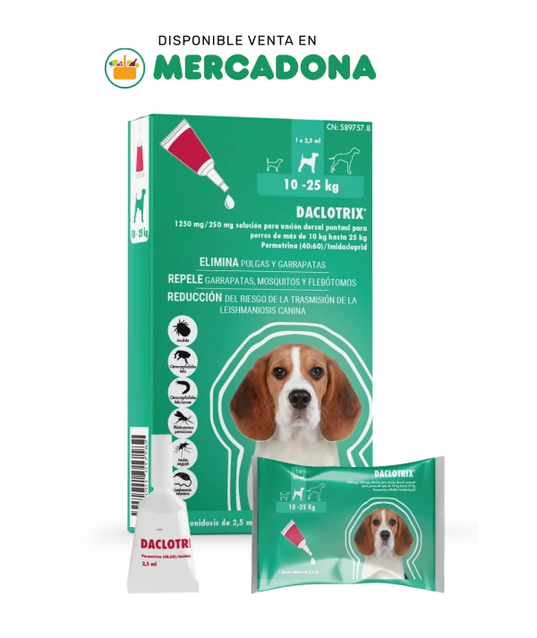 DACLOTRIX® Pipetas antiparasitarias para perros de 10 a 25kg