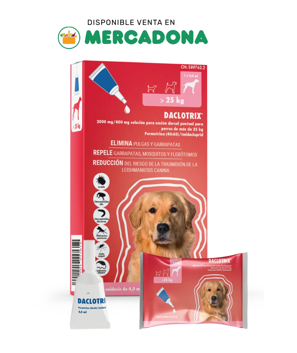 DACLOTRIX® Pipetas antiparasitarias para perros de más de 25kg