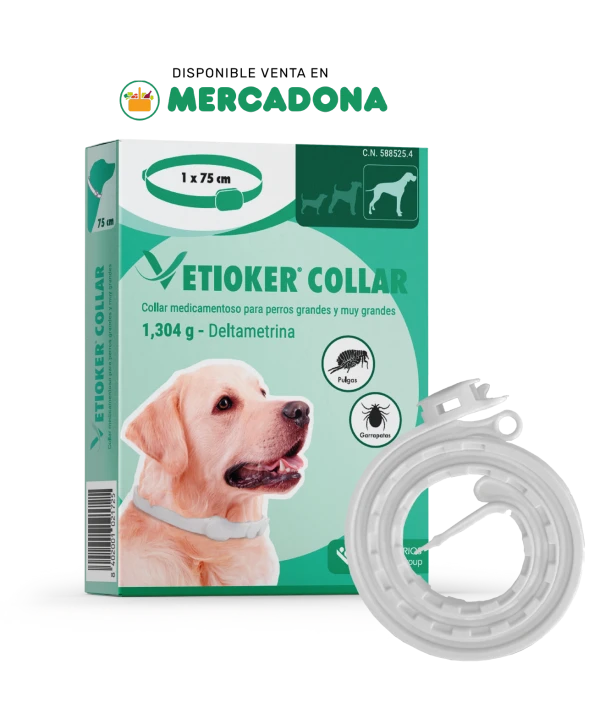 VETIOKER® Collar antiparasitario para perros de más de 25kg