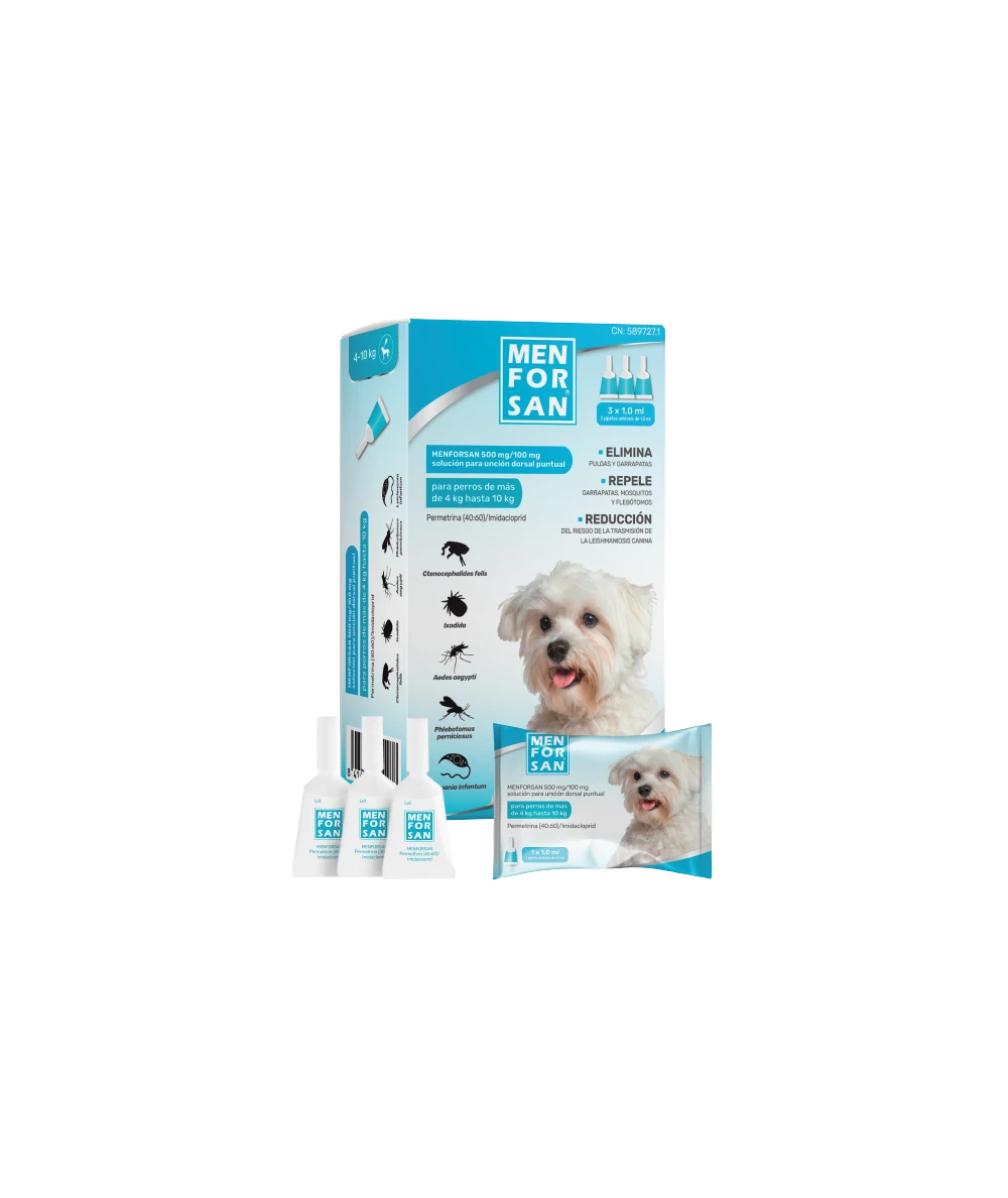 MENFORSAN® Pipetas antiparasitarias para perros de 4 a 10kg