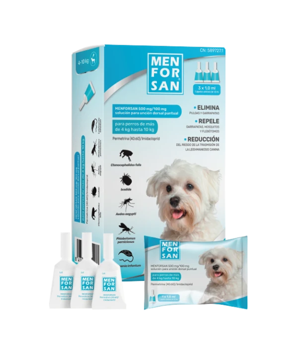 MENFORSAN® Pipetas antiparasitarias para perros de 4 a 10kg