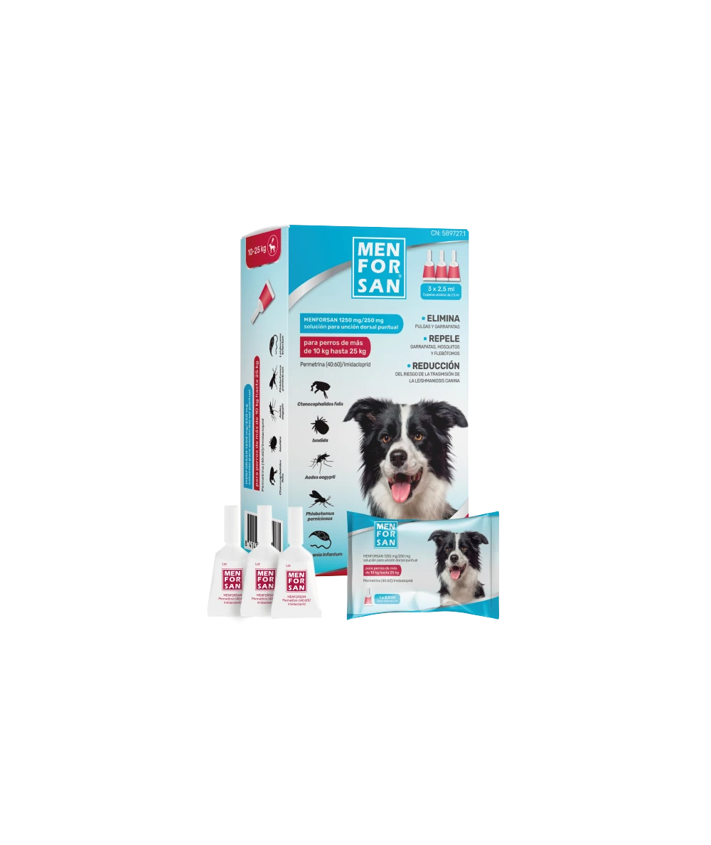 MENFORSAN® Pipetas antiparasitarias para perros de 10 a 25kg