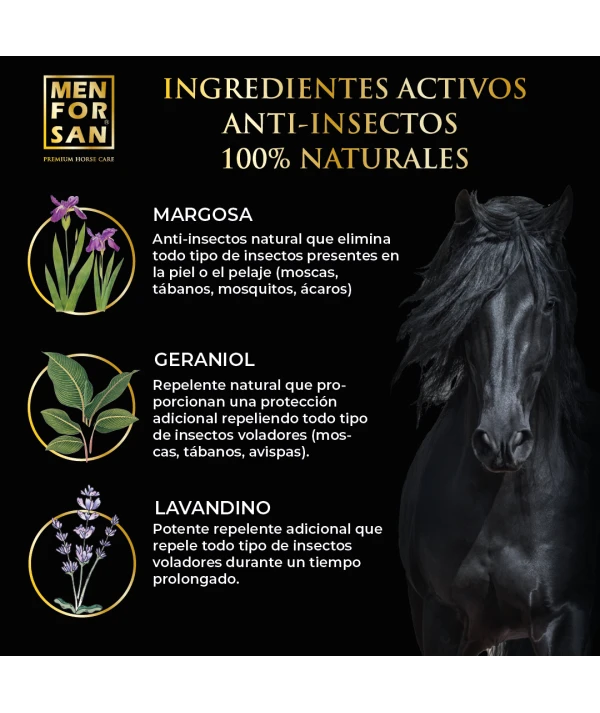 Champú repelente de insectos 1L para caballos | Menforsan