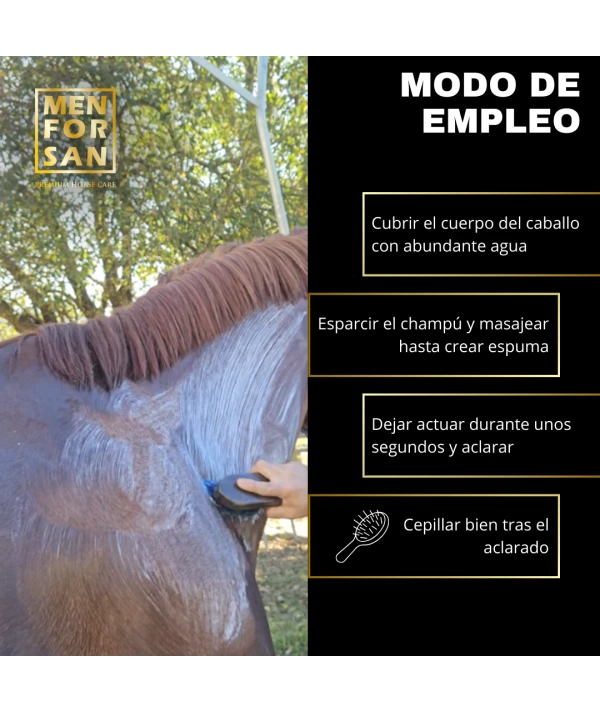 Color intensifier shampoo for horses 5L | Menforsan