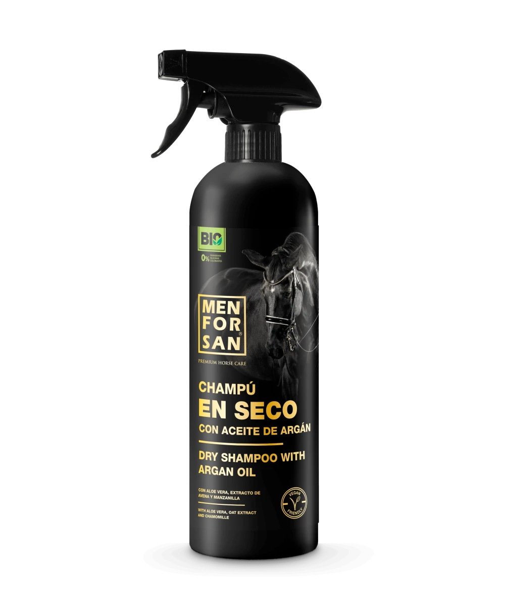 Dry shampoo with argan oil for horses 1L | Menforsan