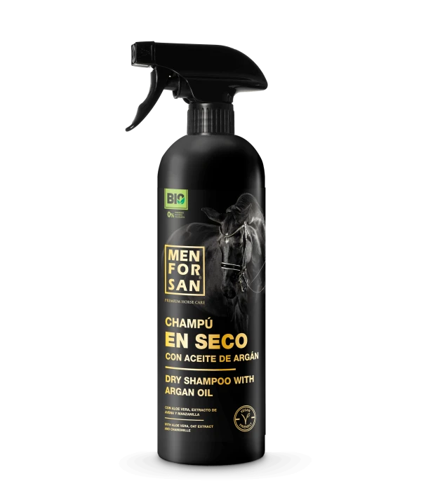 Dry shampoo with argan oil for horses 1L | Menforsan