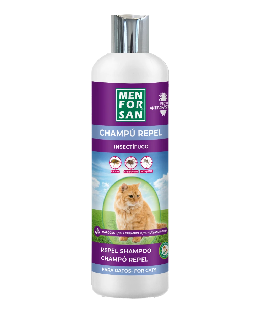 Champú Anti Insectos 300ml para gatos | Elimina todos los insectos en un lavado | Menforsan