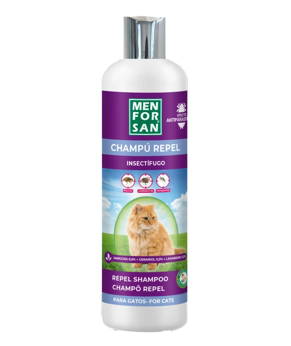 Champú Anti Insectos 300ml para gatos | Elimina todos los insectos en un lavado | Menforsan