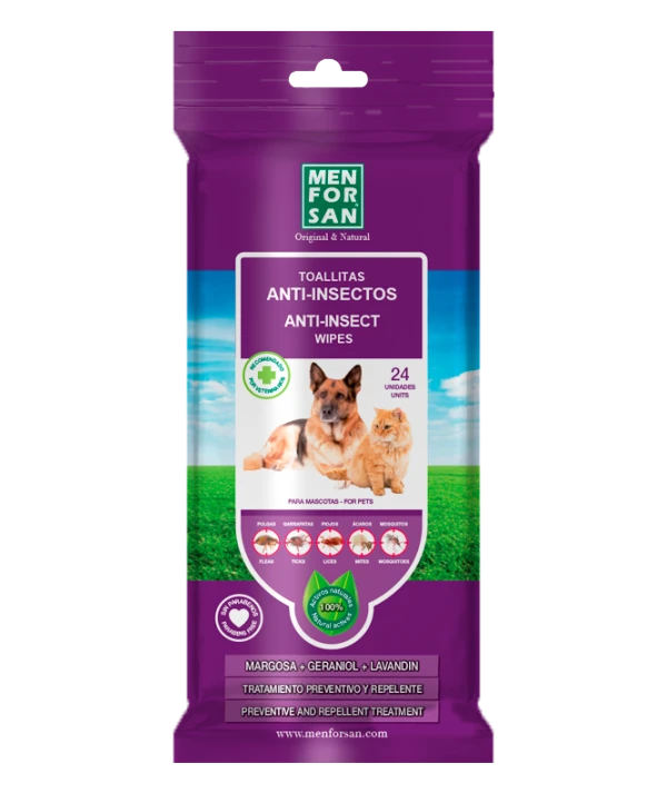 Anti-insect wipes (24 units) | Menforsan