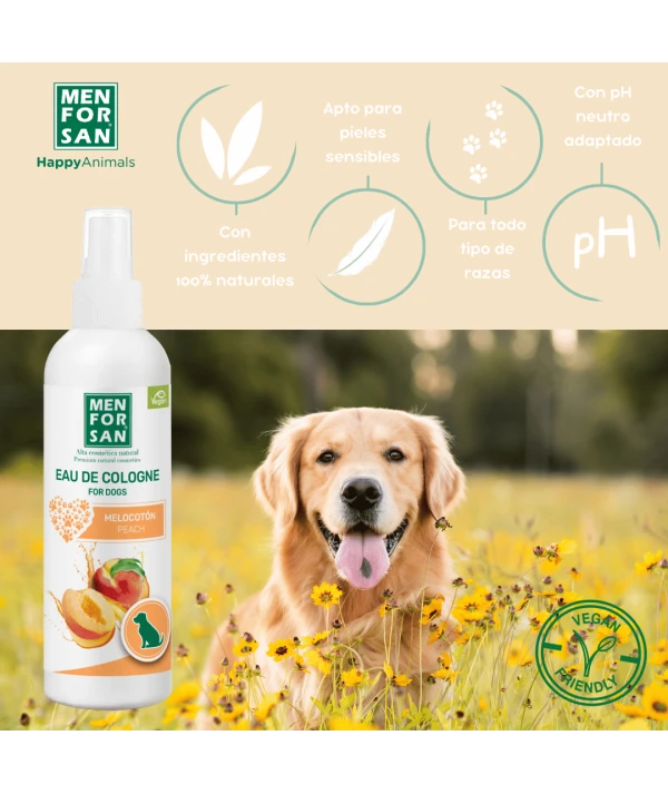 Eau de cologne peach for dogs 125ml| Menforsan