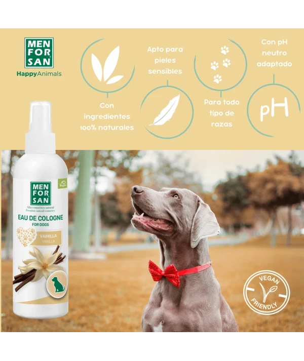 Eau de cologne vanilla for dogs 125ml | Menforsan