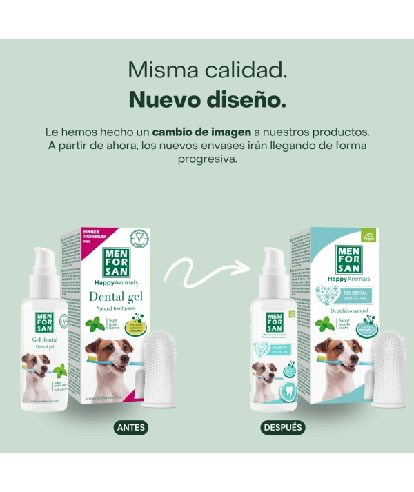 Gel dental - dentífrico natural 60ml + dedal | MENFORSAN