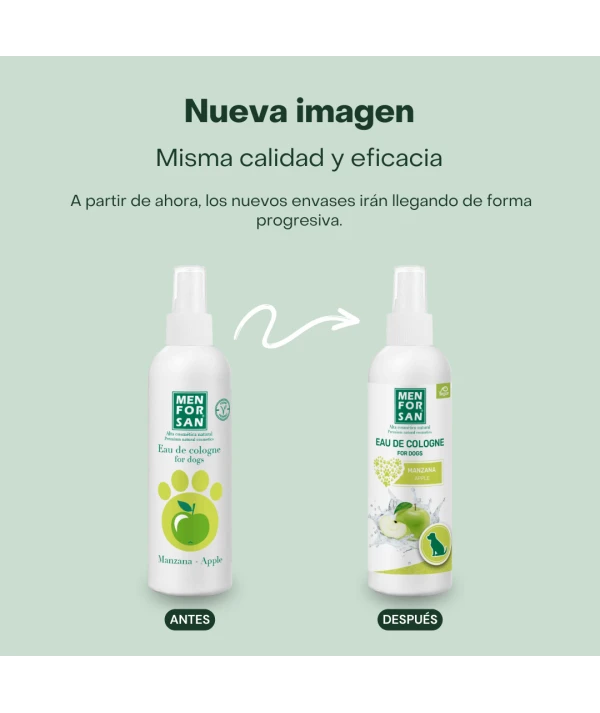 Agua de colonia para perros 125ml | Fragancia Manzana | Menforsan