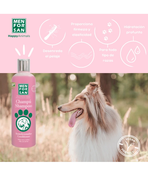 Champú para perros acondicionador 300ml| Aporta Volumen y Brillo | Menforsan