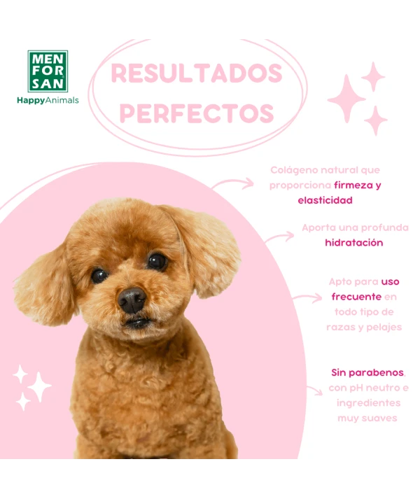 Champú para perros acondicionador 300ml| Aporta Volumen y Brillo | Menforsan