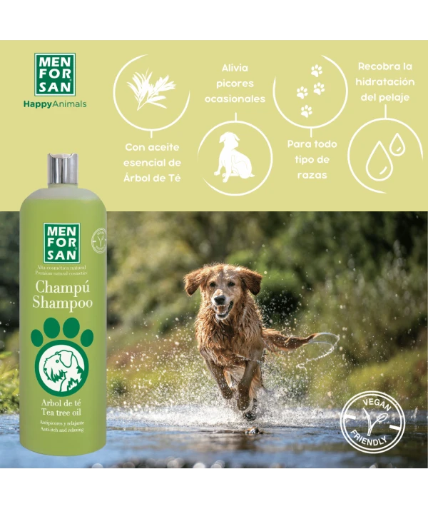 Champú para perros 300ml | Con Árbol de Té | Menforsan