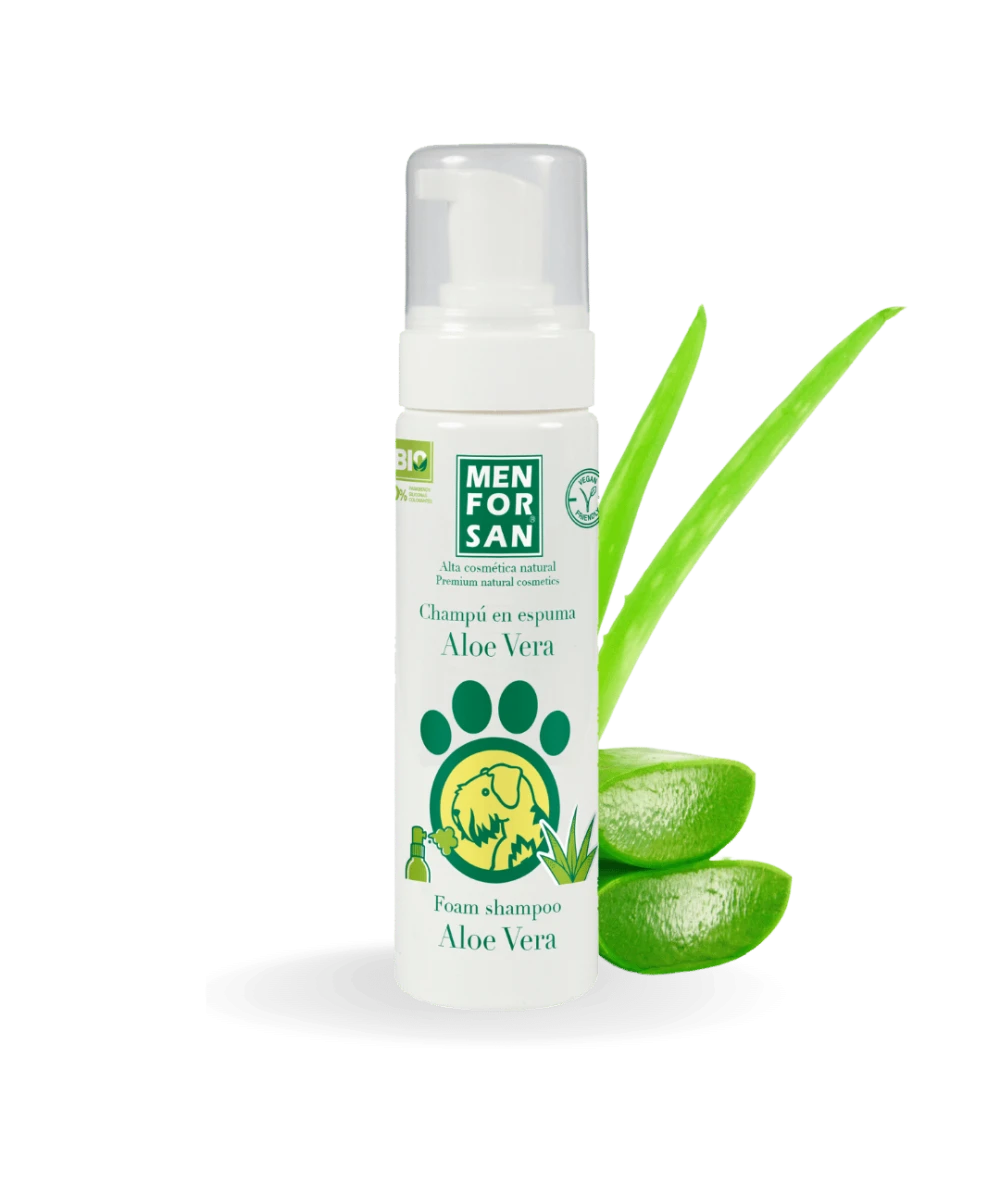 Foam shampoo with aloe vera for dogs 200ml | Con Aloe Vera | Menforsan