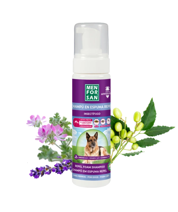 Anti-insect foam for dogs 200ml | Menforsan