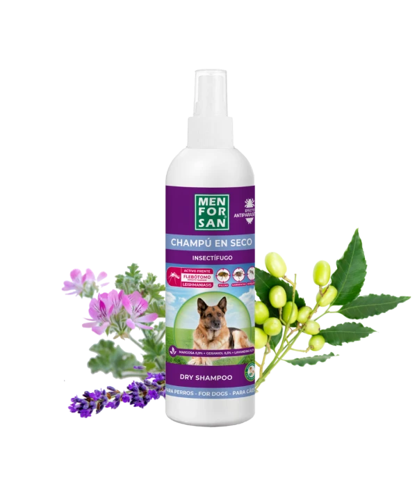 Champú en spray repelente de insectos | Menforsan