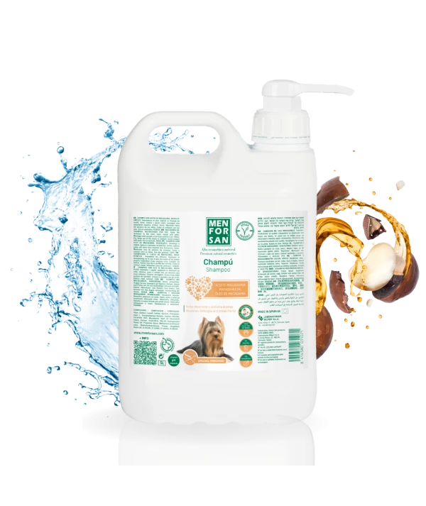 Champú para perros 5L | Aceite de Macadamia | Menforsan
