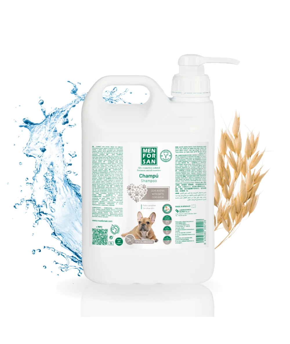 bote de 5L champu para perros con avena