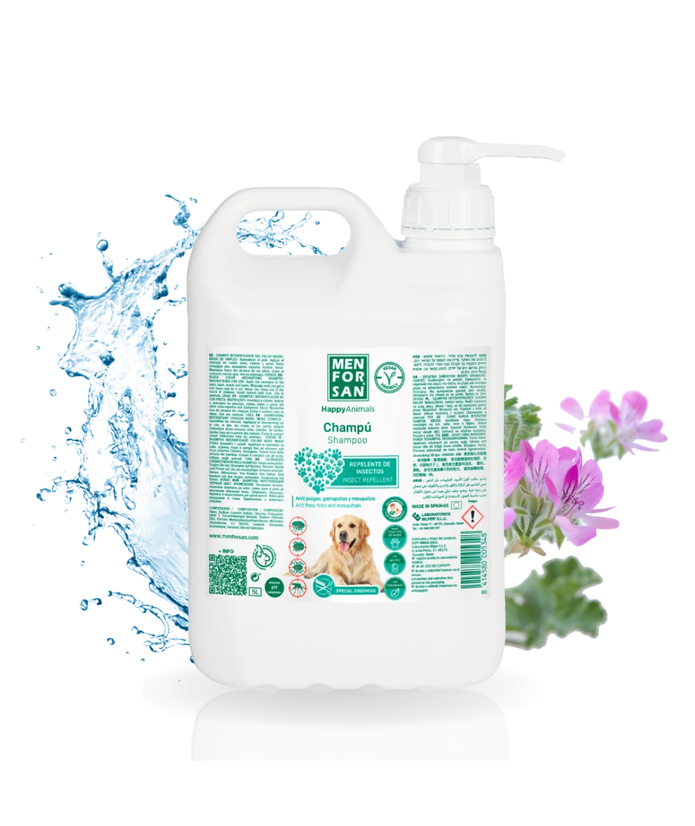 Champú Repelente de insectos para perros 5L| Menforsan