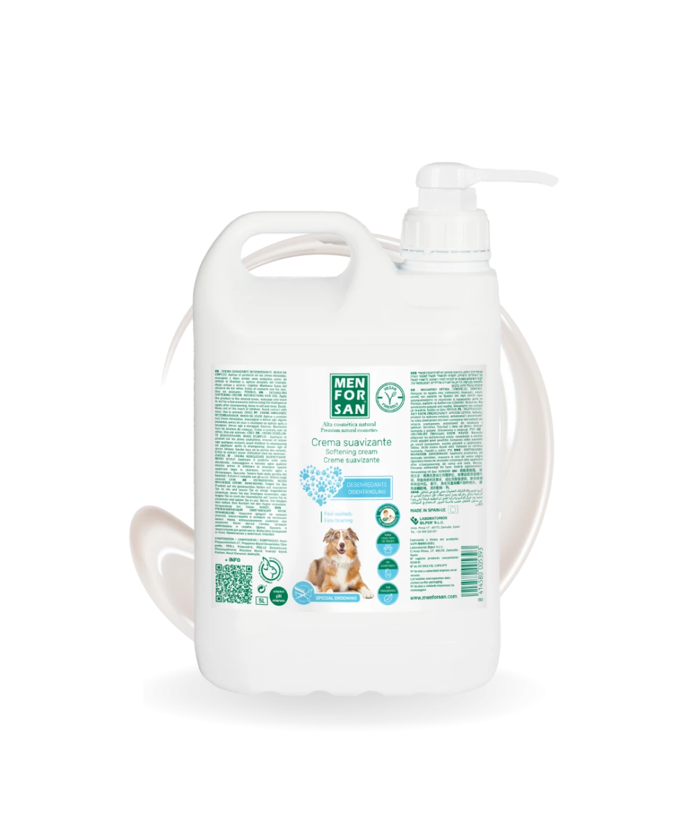 Crema suavizante acondicionadora para perros 5L | Menforsan