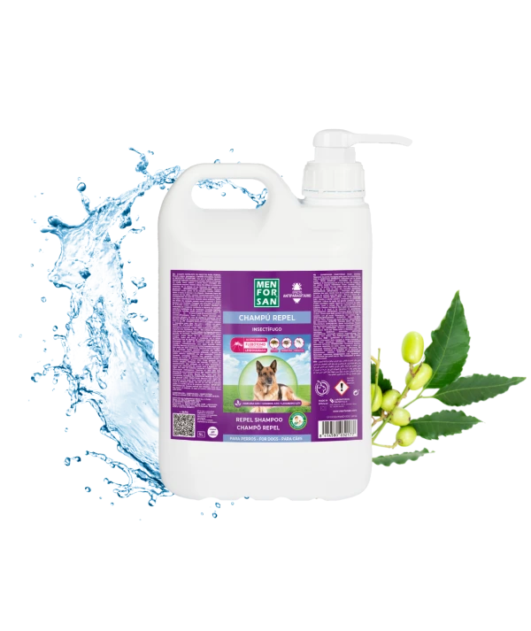 Champú Anti Insectos 5L para perros | Elimina todos los insectos en un lavado | Menforsan