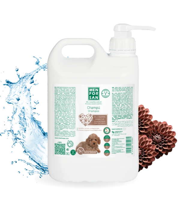 Brown fur shampoo for dogs 5L | Menforsan
