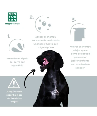 Champú para perros 5L | Pelo negro | Menforsan