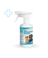 Antiparasitic spray for dogs and cats