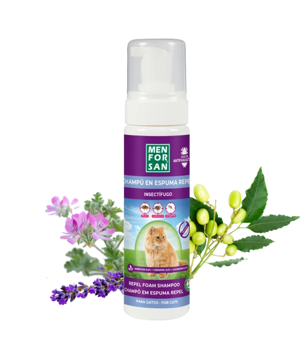 Anti-insect foam shampoo for cats 200ml | Menforsan