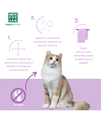 Anti-insect foam shampoo for cats 200ml | Menforsan
