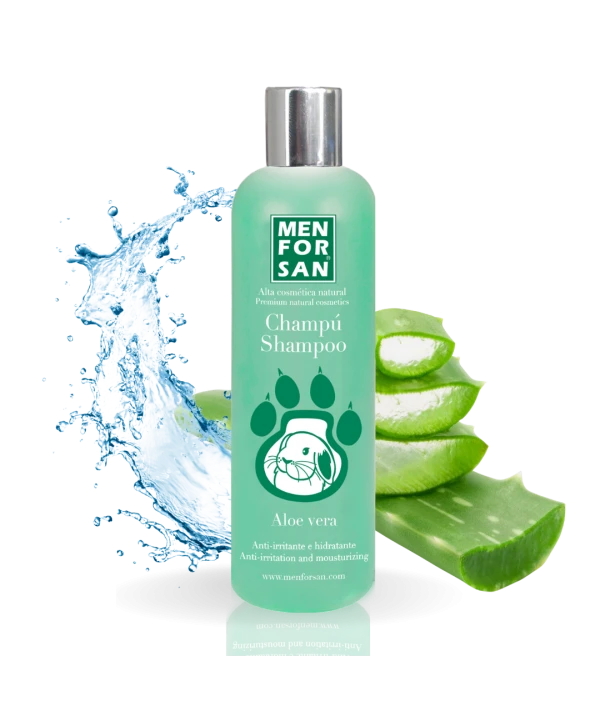 Champú con Aloe Vera para hurones, conejos y roedores 300ml | Repara pelajes resecos o deteriorados | Menforsan