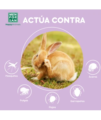 Pipetas repelentes de insectos para roedores, conejos y hurones 125ml | Menforsan