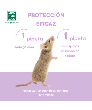 Pipetas repelentes de insectos para roedores, conejos y hurones 125ml | Menforsan
