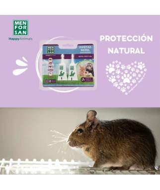 Pipetas repelentes de insectos para roedores, conejos y hurones 125ml | Menforsan