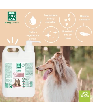 Silk protein and argan oil shampoo for dogs 5L | Menforsan
