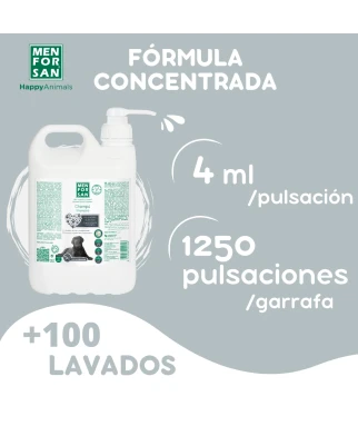 Champú para perros 5L | Pelo negro | Menforsan